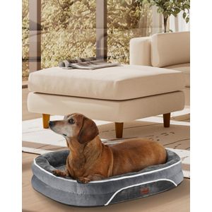 Cama ortopédica para perros grandes, diseño de sofá para perros con soporte de espuma de huevo,