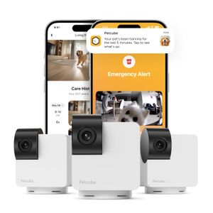 Petcube Cam 360 Cámara interactiva WiFi para mascotas y seguridad para el hogar con aplicación de
