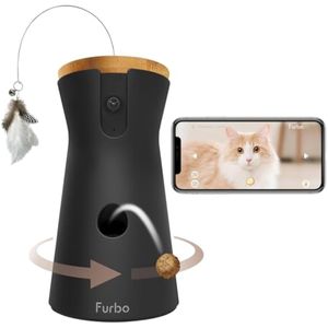 Furbo Cámara para gatos de 360°: cámara de seguridad para el hogar con alertas de maullido, cámara
