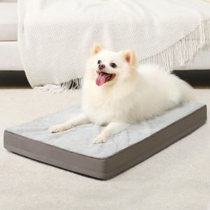 KSIIA Cama ortopédica para perro, cama impermeable para perros grandes, cama lavable de felpa de