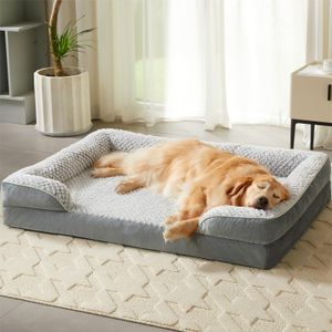 Cama ortopédica grande para perro, sofá cama para perro de gran tamaño con espuma de jaula de