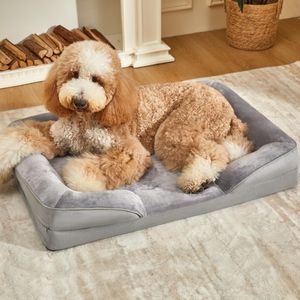 Camas lavables para perros pequeños, cama ortopédica para perros con cojín, sofá cama de espuma