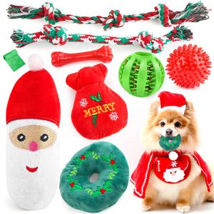 Paquete de 9 juguetes para perros, juguetes masticables de lujo para cachorros, juguetes de peluche