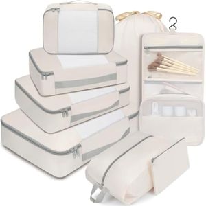 BAGAIL Juego de 10 cubos de embalaje de varios tamaños, organizador de embalaje para accesorios de