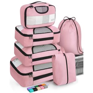 Veken 6 cubos de embalaje, organizador de equipaje de viaje con bolsa de lavandería y bolsa de