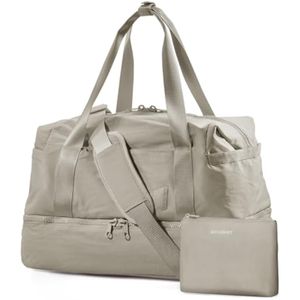 BAGSMART Bolsas de fin de semana para mujer, bolsas de viaje con compartimento para zapatos, bolsa