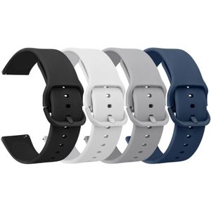 Meliya Paquete de 4 correas de reloj, 0.78 pulgadas, 0.86 pulgadas, correa de repuesto de silicona