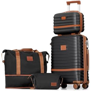 Joyway Juego de equipaje de 3 piezas, equipaje de mano expandible con rueda giratoria, juego de