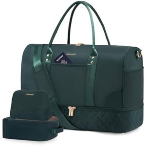 LOVEVOOK Bolsa de fin de semana para mujer, bolsa de lona de viaje, bolsa de mano para la noche,