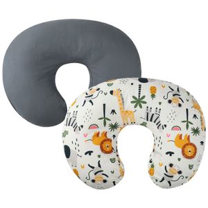 Paquete de 2 fundas de almohada de lactancia compatibles con almohada Boppy, 100% algodón súper