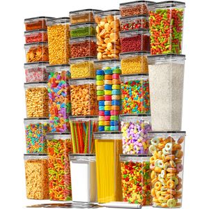 Contenedores grandes de almacenamiento de alimentos de 5.4L/183 onzas con tapas herméticas, paquete