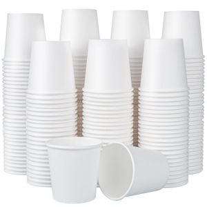 SIUQ Paquete de 300 vasos de papel de 8 onzas, tazas de café desechables sin BPA, vasos para bebidas