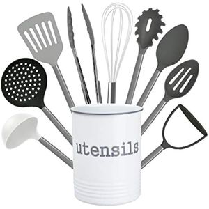 Cook With Color Juego de utensilios de cocina de nailon de 10 piezas con soporte, herramientas de