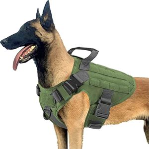 PETODAY Arnés táctico para perros grandes, arnés resistente con asa, chaleco para perro de servicio