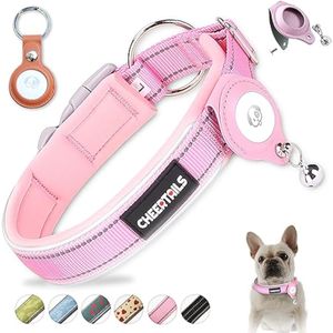 CHEERTAILS Air Tag - Collar reflectante para perro, paquete de 2 collares de perro, soporte