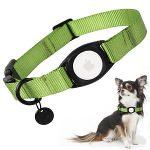 Babole Pet AirTag - Collar de perro rojo rosa para cachorros pequeños, 11 colores, collar de nailon