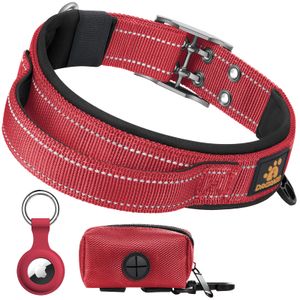DAGANXI Collar para perro, ajustable, de neopreno suave, acolchado, transpirable, con tira