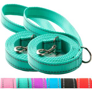 SUNNQ Correa resistente para perros medianos a grandes con dos asas acolchadas de 4 pies/6 pies,