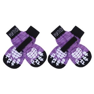 PUPTECK Calcetines antideslizantes para perros con agarres de doble cara para perros pequeños,