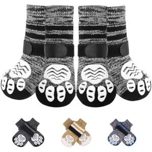PUPTECK Calcetines antideslizantes para perros con agarre de doble cara para perros medianos y