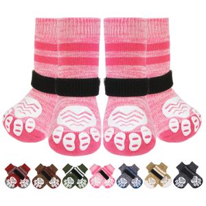 PUPTECK Calcetines antideslizantes para perros con agarre de doble cara para perros medianos y