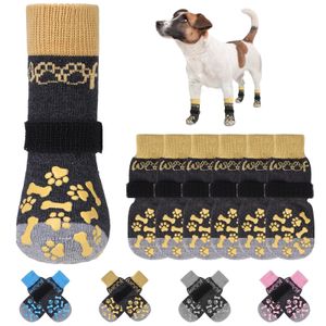 KOOLTAIL Calcetines antideslizantes para perros para suelos de madera dura, calcetines para perro