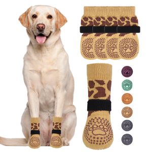 KOOLTAIL Calcetines antideslizantes para perro, 2 pares de zapatos de perro de doble cara, agarre de