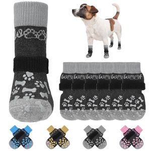 KOOLTAIL Calcetines antideslizantes para perros para suelos de madera dura, calcetines para perro