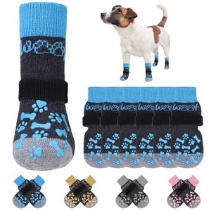 KOOLTAIL Calcetines antideslizantes para perros para suelos de madera dura, calcetines para perro