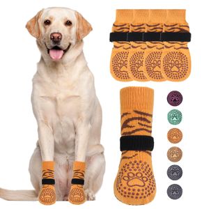 KOOLTAIL Calcetines antideslizantes para perro, 2 pares de zapatos de perro de doble cara, agarre de