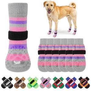 KOOLTAIL Calcetines antideslizantes para perros para evitar lamer las patas con agarres, 3 pares de