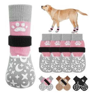 BEAUTYZOO Calcetines antideslizantes para perros pequeños, medianos y grandes, protector de patas de