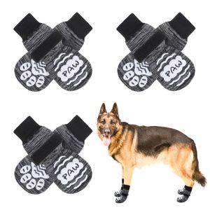 BEAUTYZOO Calcetines antideslizantes para perros, zapatos de perro para pavimento frío/caliente,