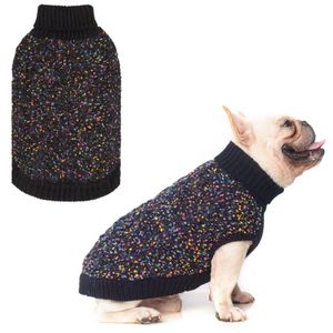 BEAUTYZOO Suéter de punto para perros – Ropa de cuello alto a rayas para perros pequeños, medianos y