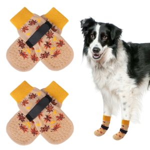 SCENEREAL Calcetines antideslizantes para perros para pavimento frío/caliente, botas de perro de