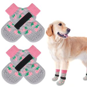 SCENEREAL Calcetines antideslizantes para perros para pavimento frío/caliente, botas de perro de