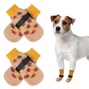 SCENEREAL Calcetines antideslizantes para perros para pavimento frío/caliente, botas de perro de
