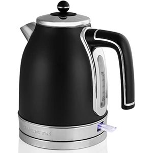 OVENTE Hervidor eléctrico de agua caliente de acero inoxidable de 1.7 litros, colección Victoria,
