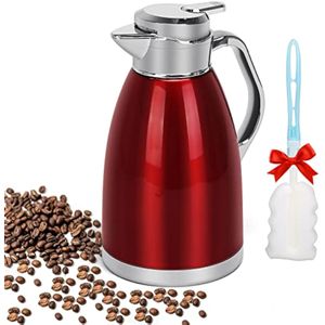 ShineMe - Jarras de café para mantener el calor, jarra de café térmica de acero inoxidable, termo de