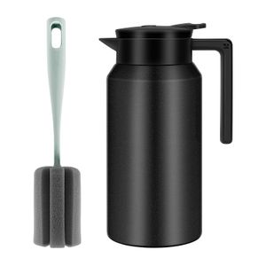 ShineMe - Jarras de café para mantener el calor, jarra de café térmica de acero inoxidable, termo de