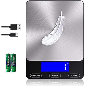 Báscula digital de cocina de 33 libras para alimentos, onzas de gramos, de acero inoxidable 304,