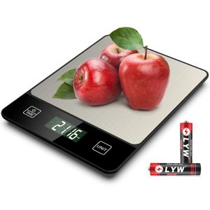 Mik-Nana Báscula de alimentos, báscula digital de cocina de 22 libras, peso gramos y onzas para