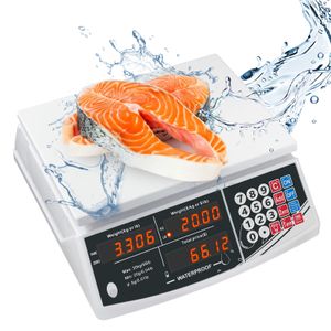 Báscula de cálculo de precios, báscula digital comercial de alimentos, escala de conteo electrónico