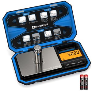 UNIWEIGH Báscula digital de bolsillo 7.05 oz/0.00 oz, báscula digital de gramos, mini báscula de