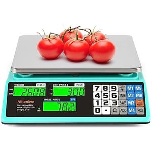 Báscula de cálculo de precios, báscula digital comercial de alimentos, escala de conteo electrónico
