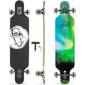 Long Board Skateboard for Adults Teenagers Kids Ages 6-12 Adults Men Women Complete Skateboard