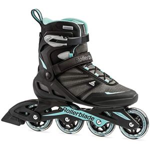 Rollerblade Zetrablade - Patines en línea para mujer, color negro y azul claro, patines en línea de