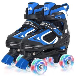 MammyGol Patines de ruedas para niños y niñas, 4 tamaños ajustables para niños con todas las ruedas