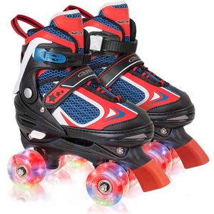 Nattork Patines de ruedas para niños y niñas, 4 tamaños ajustables con todas las ruedas iluminadas,