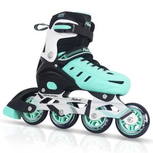 Nattork Patines en línea para niños y niñas, hombres y mujeres, 4 tamaños ajustables, patines de